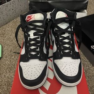 Womens Nike Dunk High Black White